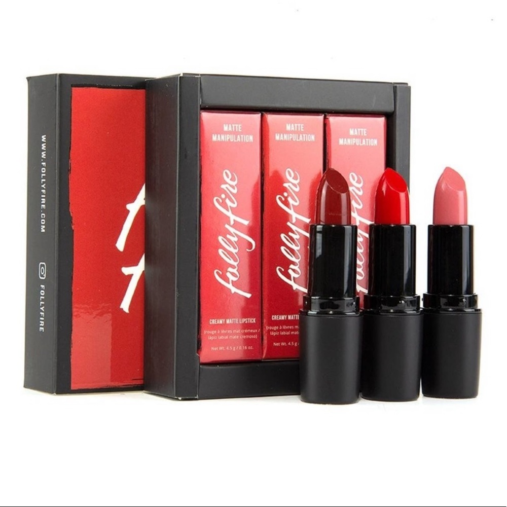🔅 Folly fire lip trio matte manipulation ➿